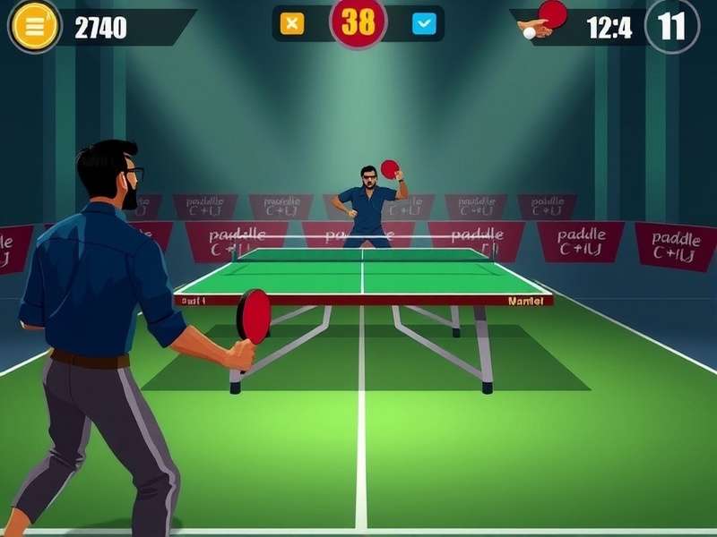 Bangalore Paddle Hero gameplay screenshot showing table tennis action
